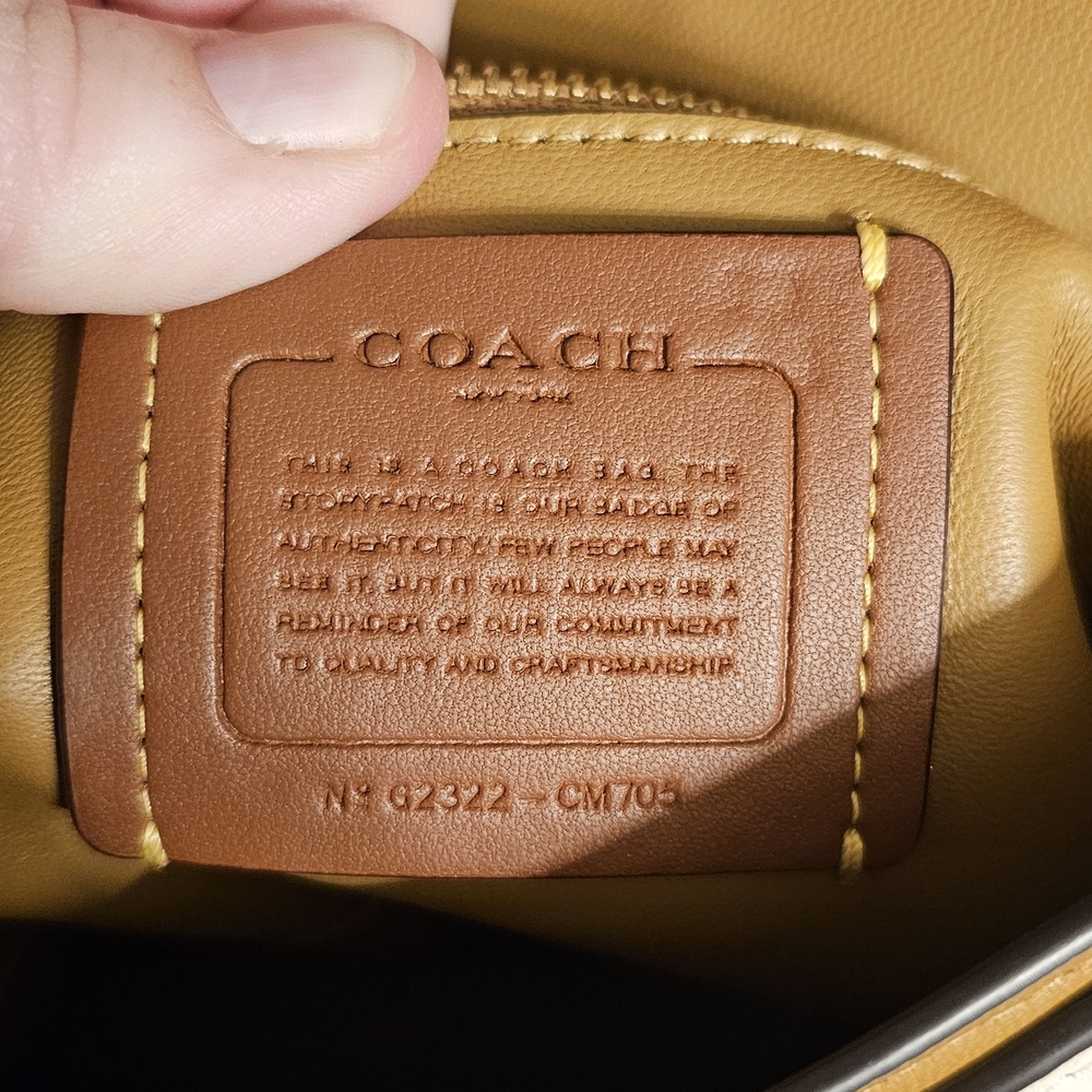 Coach Harley Crossbody Bag White with Gold Accents - Picture 4 of 10
